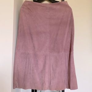 Banana Republic Suede Leather Skirt, Size 2, Rose